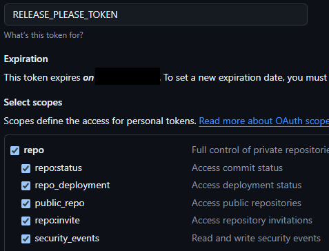 release please github pat